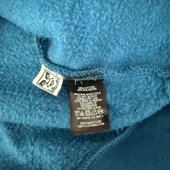 Obey blue crew neck sweatshirt - Size S - Picture 5 of 5